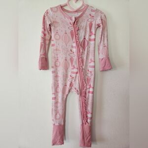 Laree & Co Chiara Bamboo Ruffle Convertible Footie - 12-18 month